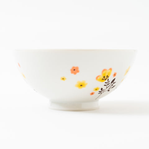 Harekutani Spring Flower Kutani Rice Bowl