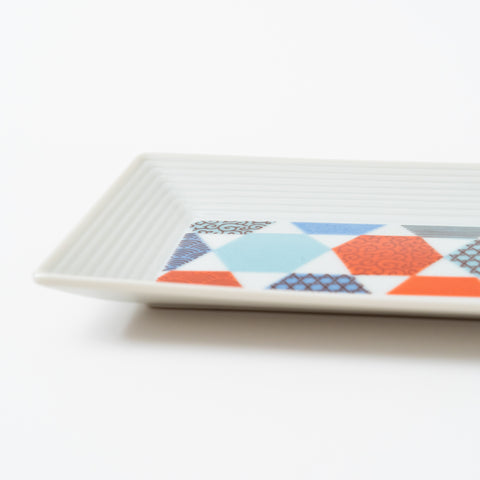 Harekutani Kissho Kutani Rectangle  Plate