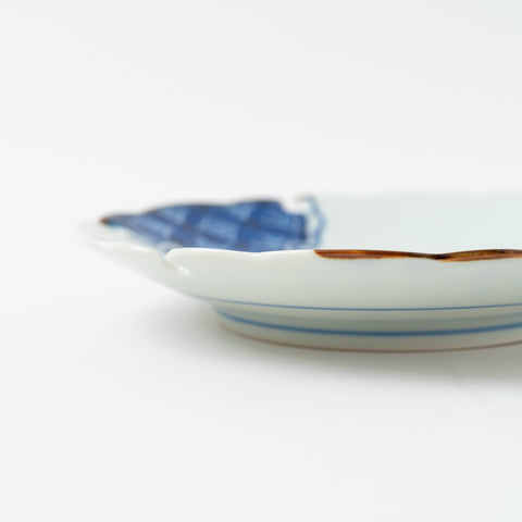 Snow Ring  and Fish Pattern  Arita Side Plate Set