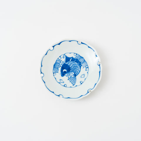 Snow Ring  and Fish Pattern  Arita Side Plate Set