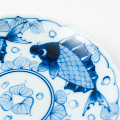 Fish and Seaweed Design Arita Side Plate