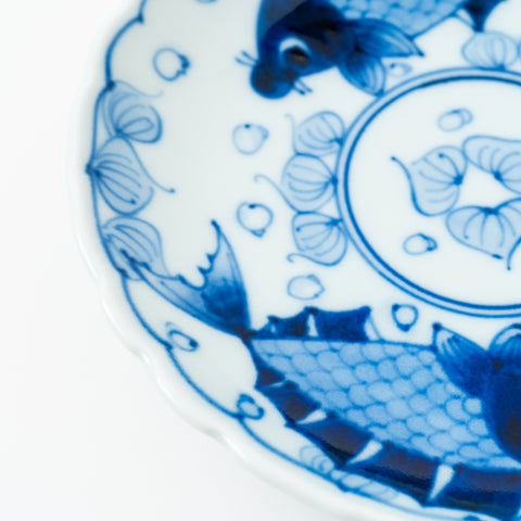 Fish and Seaweed Design Arita Side Plate