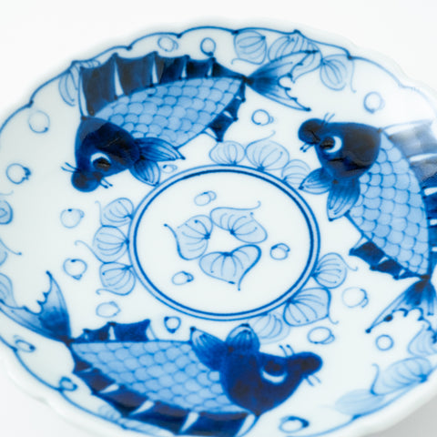 Fish and Seaweed Design Arita Side Plate