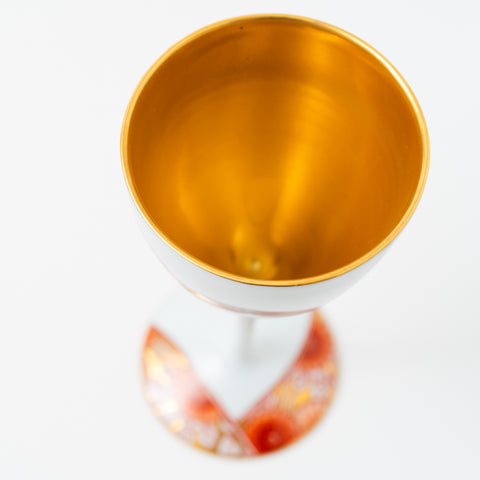 Kinsai Chrysanthemum Art Arita Sake Cup