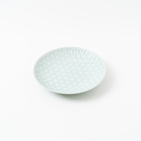 Hemp Leaf Pattern Blue Arita Side Plate