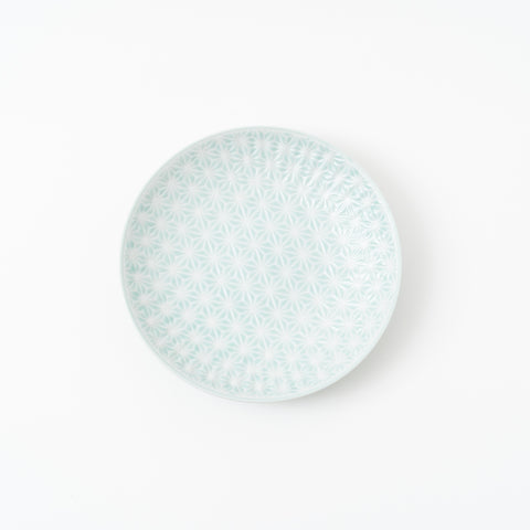 Hemp Leaf Pattern Blue Arita Side Plate