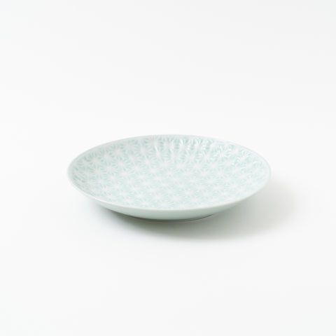 Hemp Leaf Pattern Blue Arita Side Plate