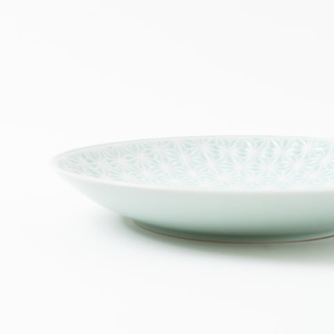 Hemp Leaf Pattern Blue Arita Side Plate