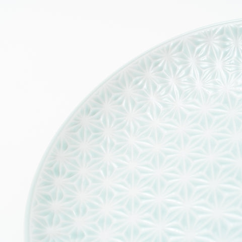 Hemp Leaf Pattern Blue Arita Side Plate