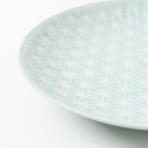 Hemp Leaf Pattern Blue Arita Side Plate