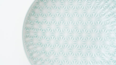 Hemp Leaf Pattern Blue Arita Side Plate