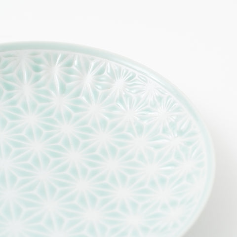 Hemp Leaf Pattern Blue Arita Side Plate