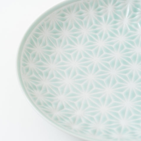 Hemp Leaf Pattern Blue Arita Side Plate