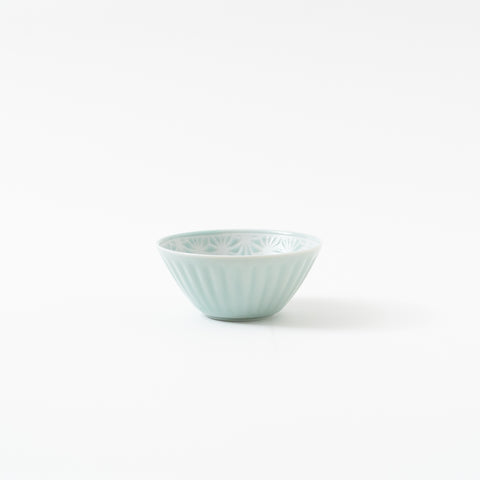 Hemp Leaf Pattern Blue Arita Serving Bowl