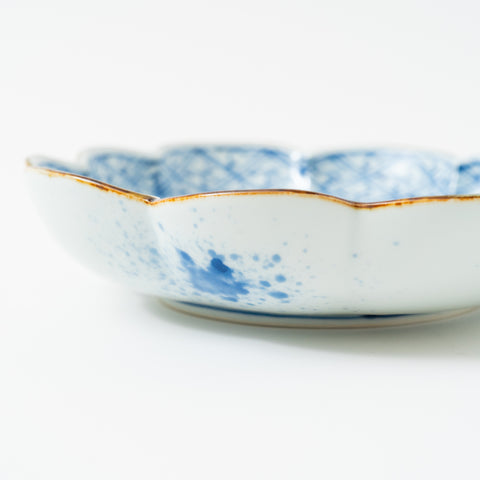 Underglaze Blue Landscape Arita Serving Bowl