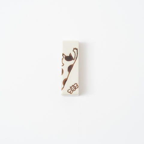 Hanging Cat Arita Rectangle Chopstick Rest