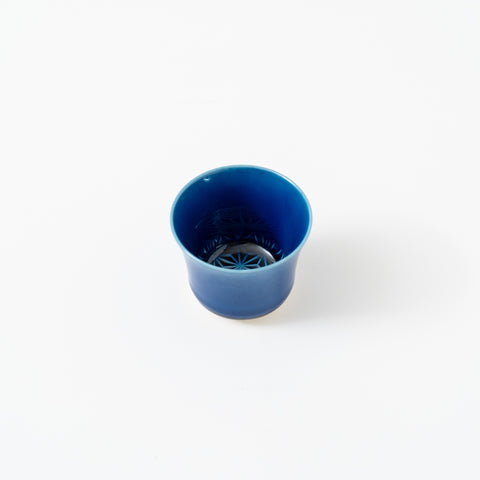 Glaze Hemp Pattern Arita Guinomi Sake Cup Set