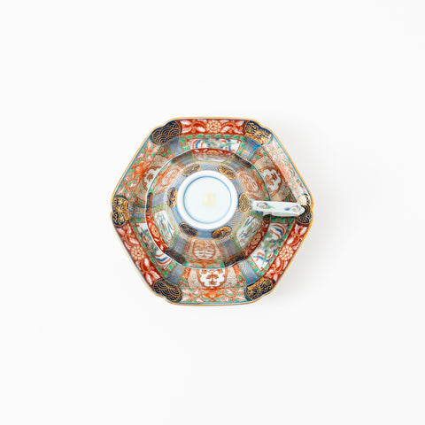 Nishiki-Iroe Arita Cup and Saucer