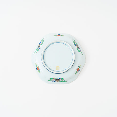 Nishiki-Iroe Hexagon Arita Side Plate