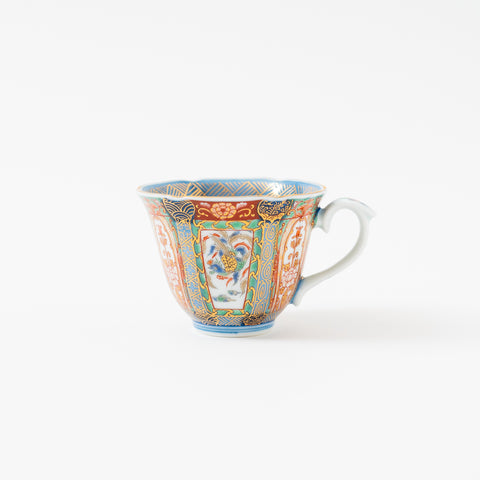 Nishiki-Iroe Arita Demi-tasse Cup and Saucer