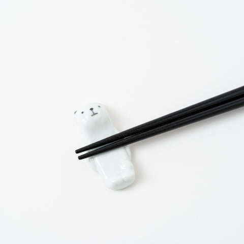 5 White Bears Arita Chopstick Rest Set