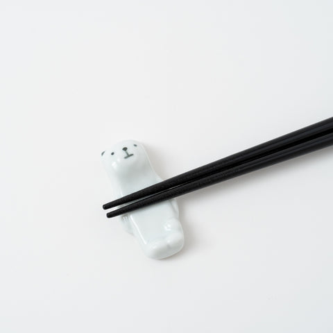 5 White Bears Arita Chopstick Rest Set