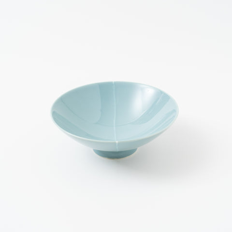 Hakusan Kiln Blue Split Hasami Rice Bowl