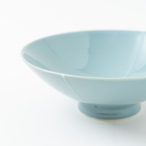 Hakusan Kiln Blue Split Hasami Rice Bowl