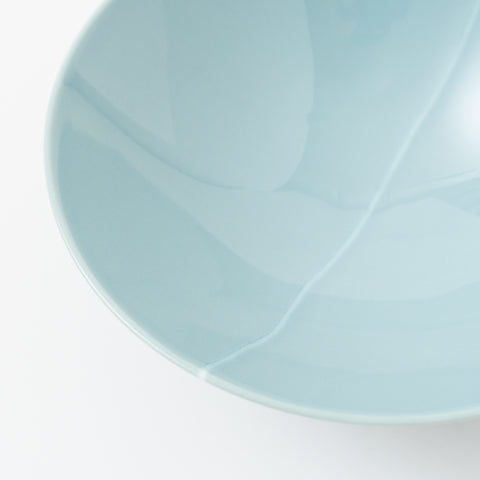 Hakusan Kiln Blue Split Hasami Rice Bowl