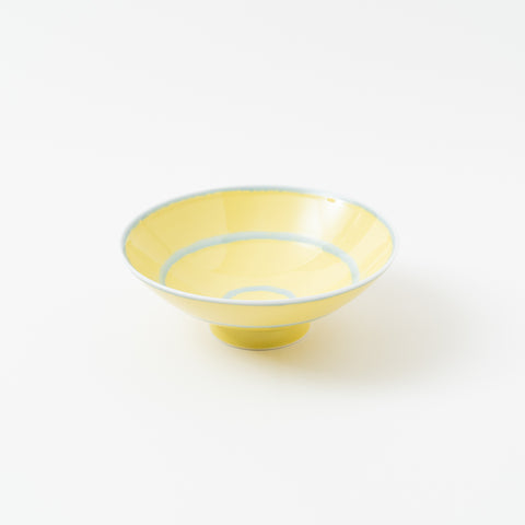 Hakusan Kiln Yellow Ring Hasami Rice Bowl