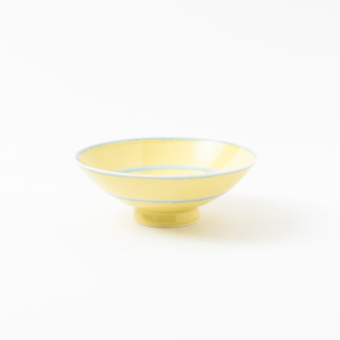 Hakusan Kiln Yellow Ring Hasami Rice Bowl