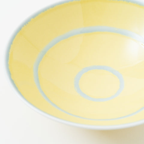 Hakusan Kiln Yellow Ring Hasami Rice Bowl