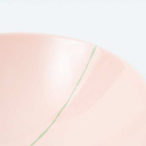 Hakusan Kiln Pink Split Hasami Rice Bowl