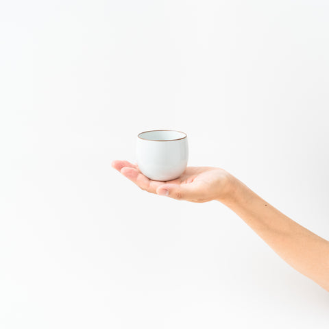 Hakusan Kiln White Matte Hasami Teacup