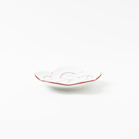 Ume-musubi Red Arita Side Plate