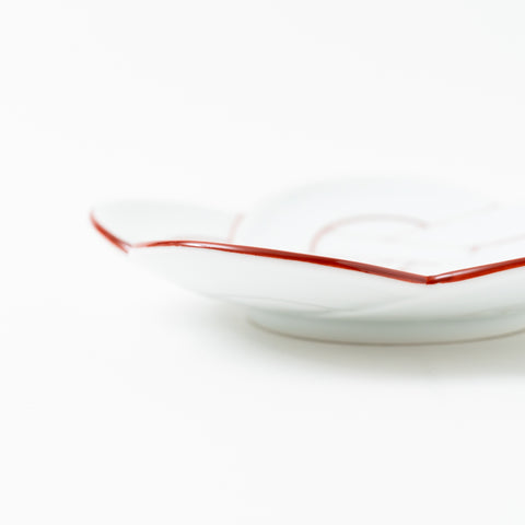 Ume-musubi Red Arita Side Plate