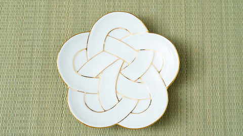 Ume-musubi Gold Arita Side Plate