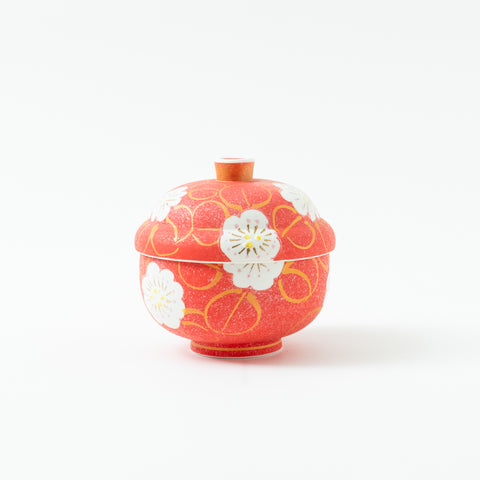 Brilliant Cherry Flower Arita Lid Bowl