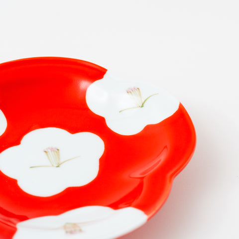 Traditional Plum Flower Print Arita Side Plate