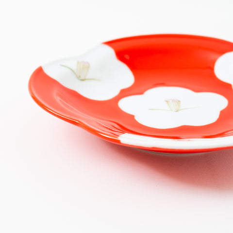 Traditional Plum Flower Print Arita Side Plate