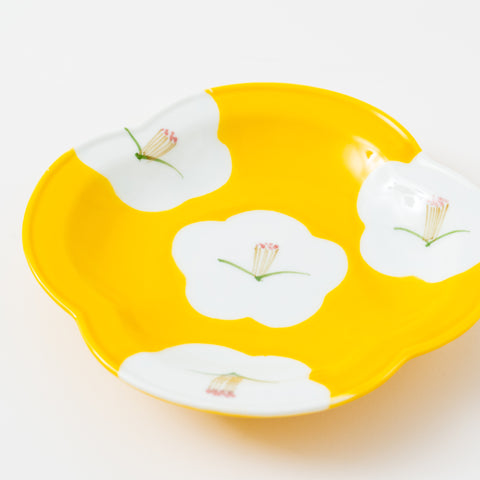 Traditional Plum Flower Print Arita Side Plate