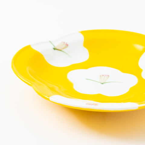 Traditional Plum Flower Print Arita Side Plate