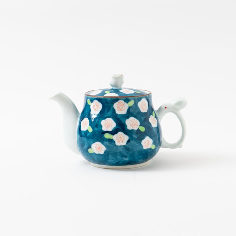 Plum Flower Print with Rabbit Shaped Handle Arita Tea Set