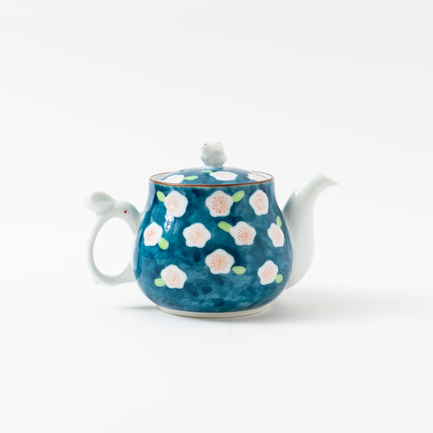 Plum Flower Print with Rabbit Shaped Handle Arita Tea Set