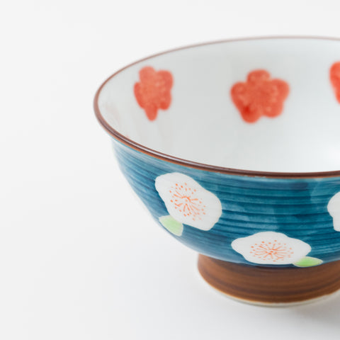 Plum Flower Print with Rabbit Shaped Handle Arita Tea Set