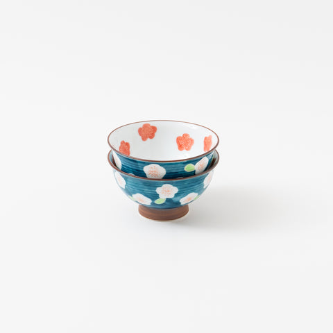 Plum Flower Print with Rabbit Shaped Handle Arita Tea Set