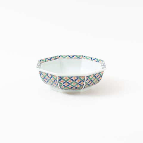 Sippo Pattern Octagon Arita Serving Bowl