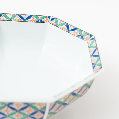 Sippo Pattern Octagon Arita Serving Bowl