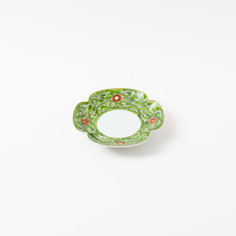 Nishiki Arabesque Clover Shaped Hasami Main Plate