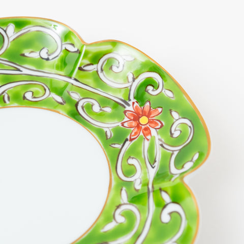 Nishiki Arabesque Clover Shaped Hasami Main Plate